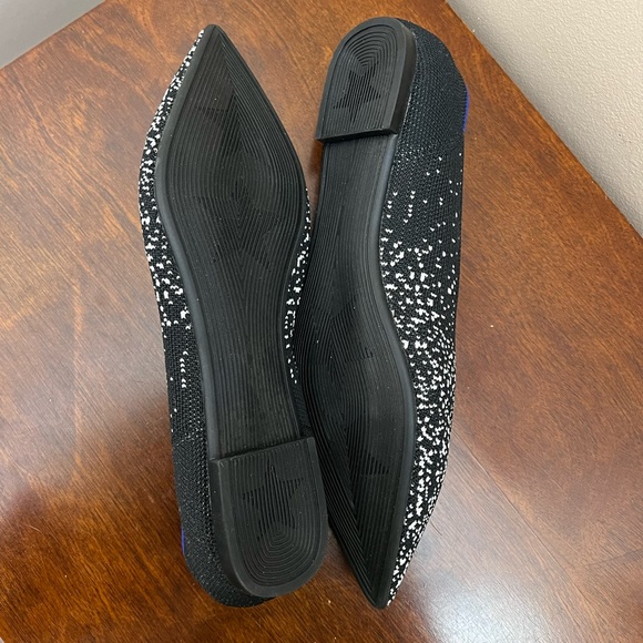 New pointed toe knit black white gradient slip on flats size 8 - Picture 13 of 13